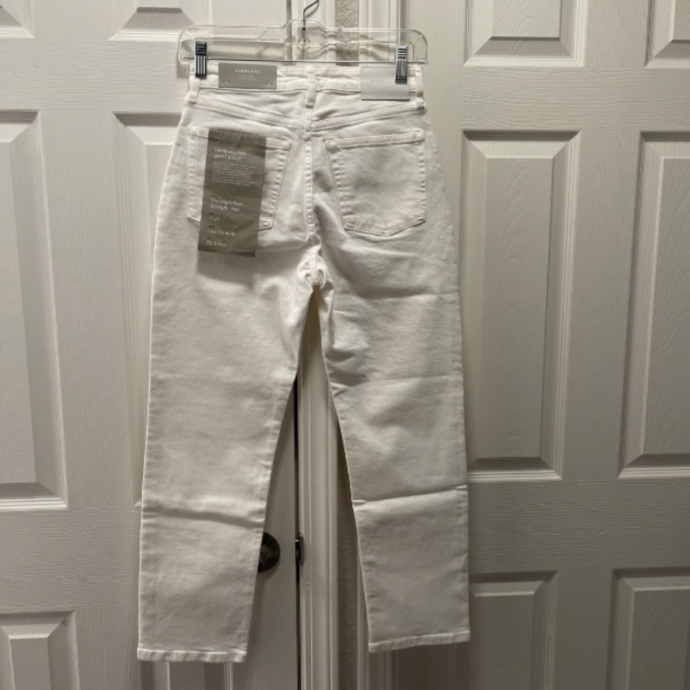 NWT Everlane The High-Rise Straight Jean sz 25 in White - Picture 3 of 7